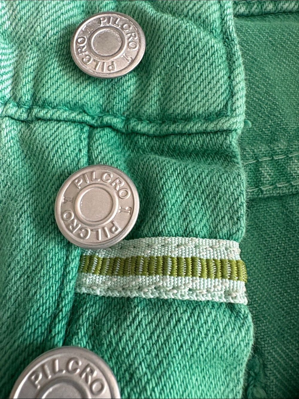 Pilcro Green High-Rise Button-Fly Jeans - Picture 2 of 8